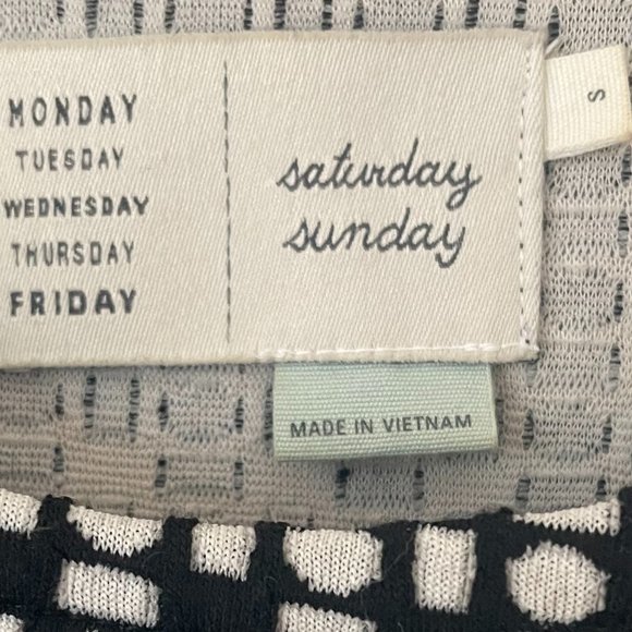 Saturday Sunday by Anthropologie Isabel Bow Tie Dress Size Small S Black - Picture 8 of 9